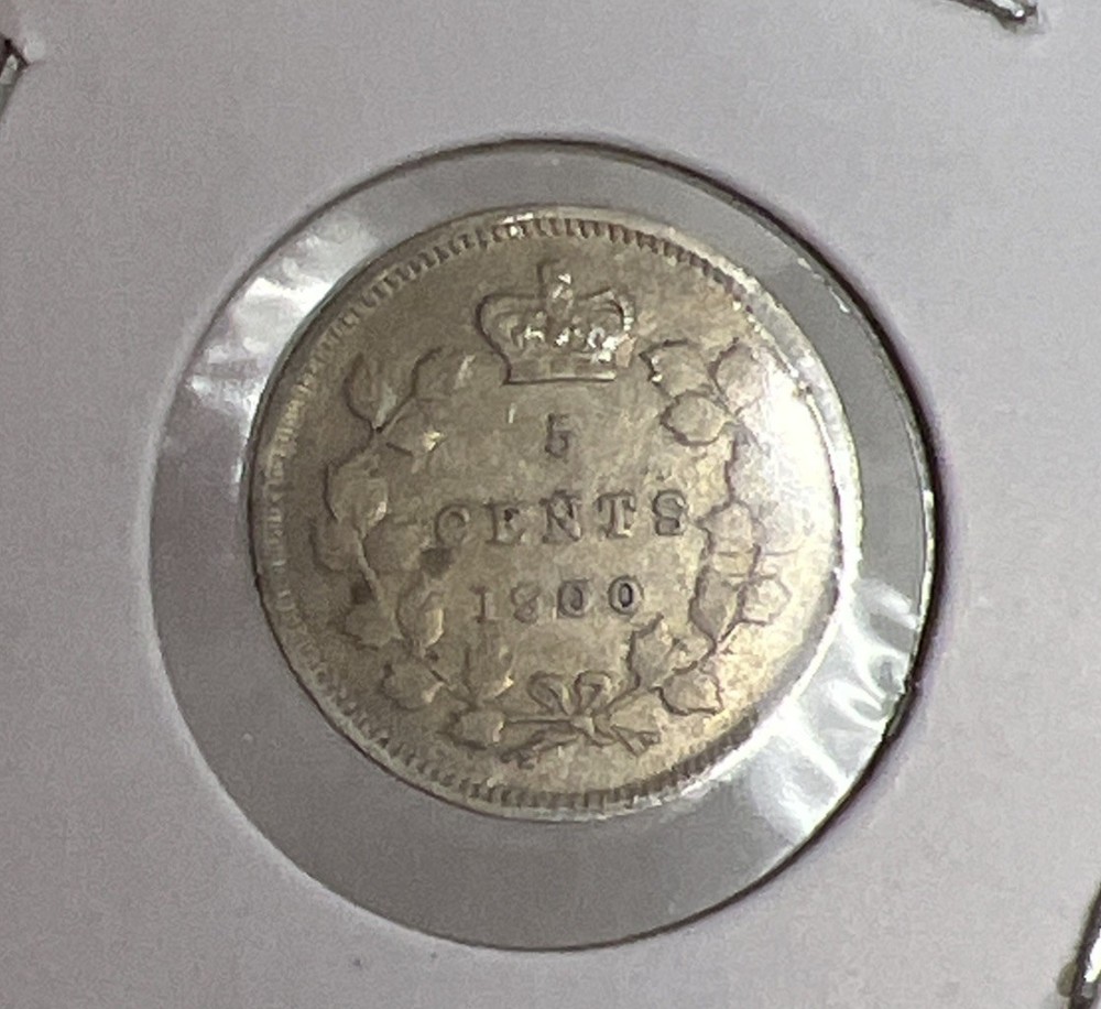 1900 Canada 5 Cents Round 0