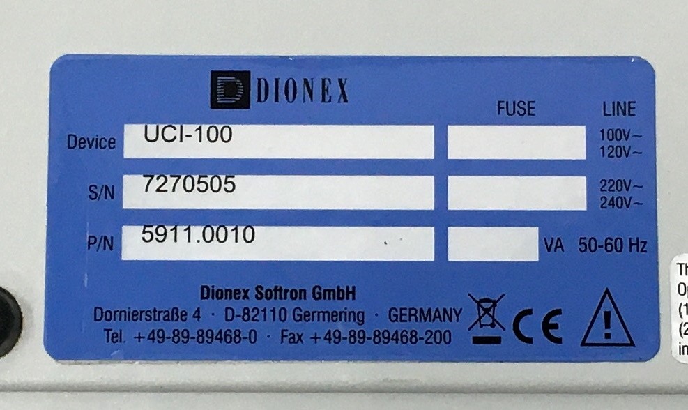 Dionex UCI-100 Universal Chromatography Interface