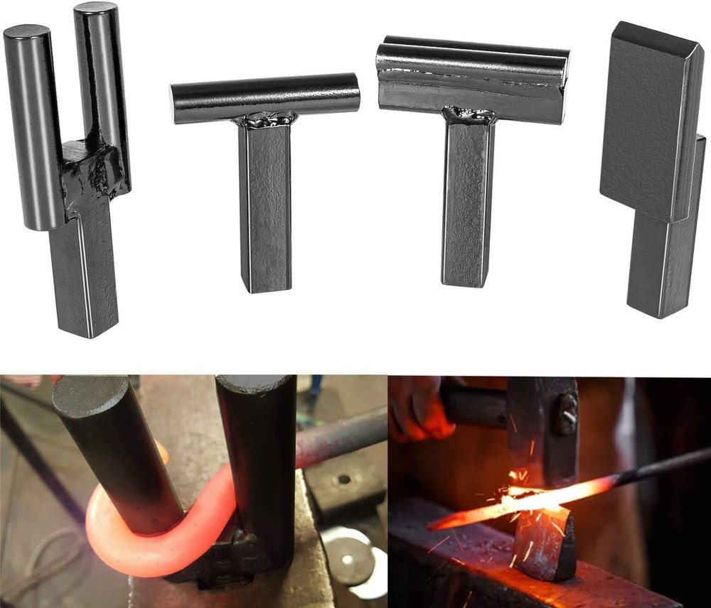 1 inch Blacksmith Anvil Hardy Hole Tools Set Blacksmithing Forging Tool (4PCS)