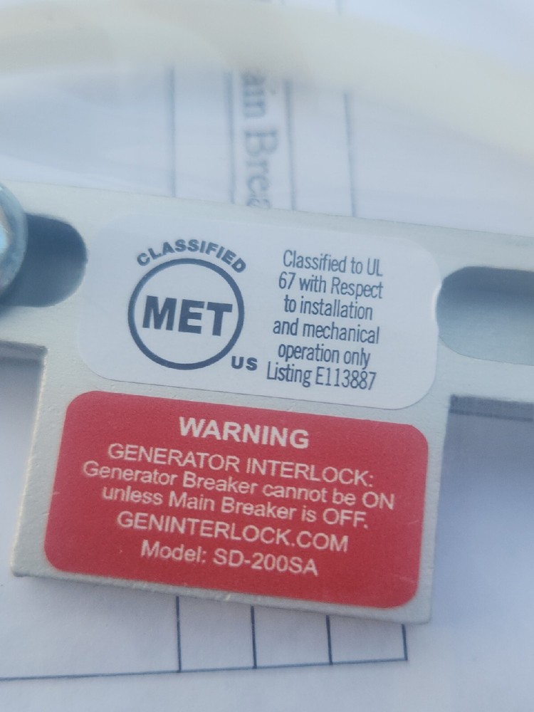 GenInterlock SD-200SA Breaker Panel 150/200 Amp Panels