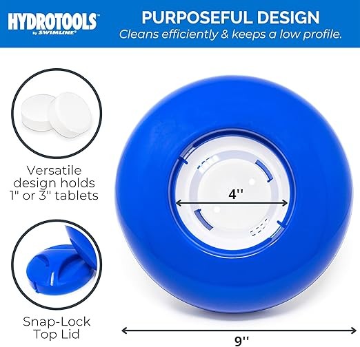 HydroTools 8720 Extra Large Capacity Floating Pool Chlorine Chemical Dispenser