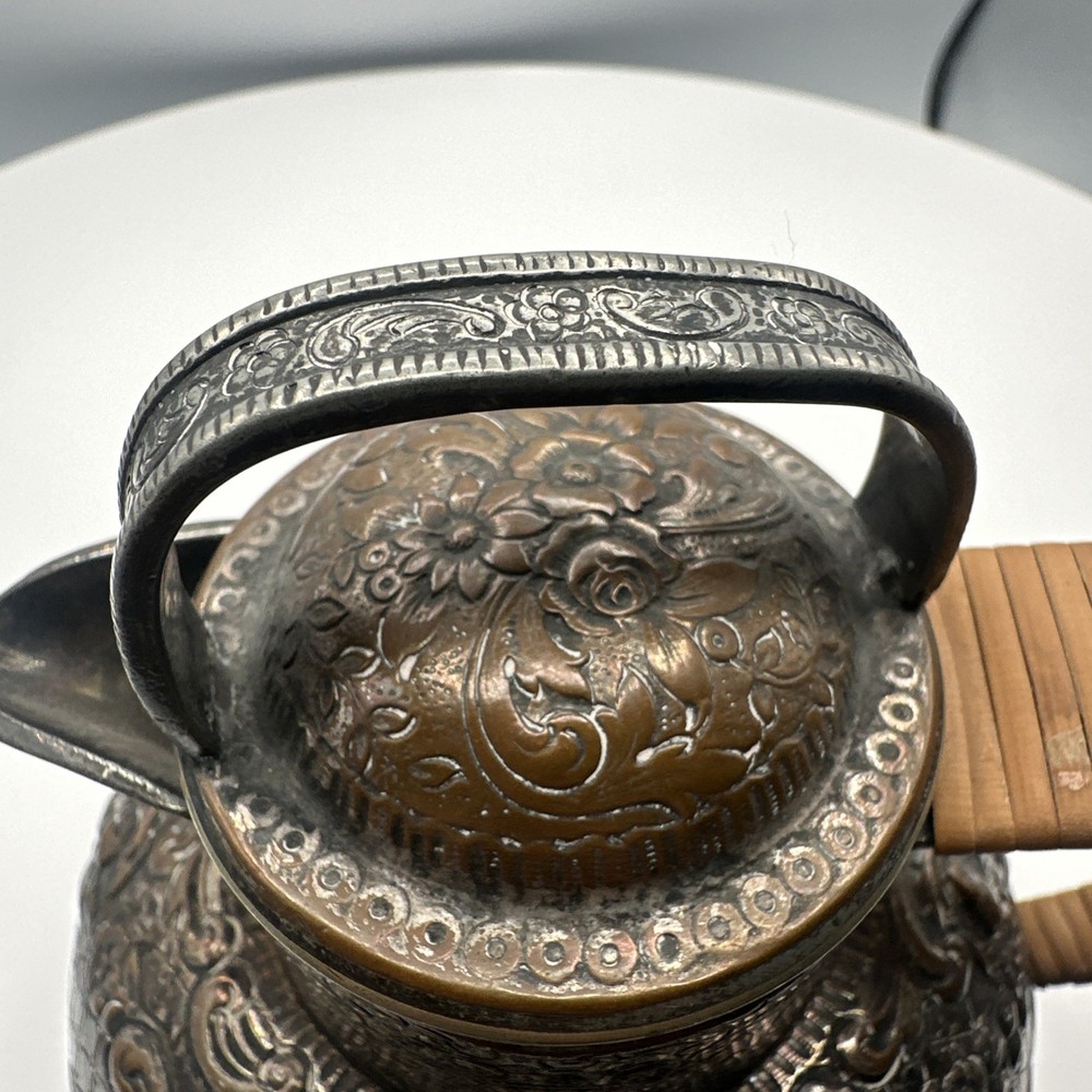 Antique E.G. Webster & Sons Repoussé Silver Plate Pitcher Figural Thermos