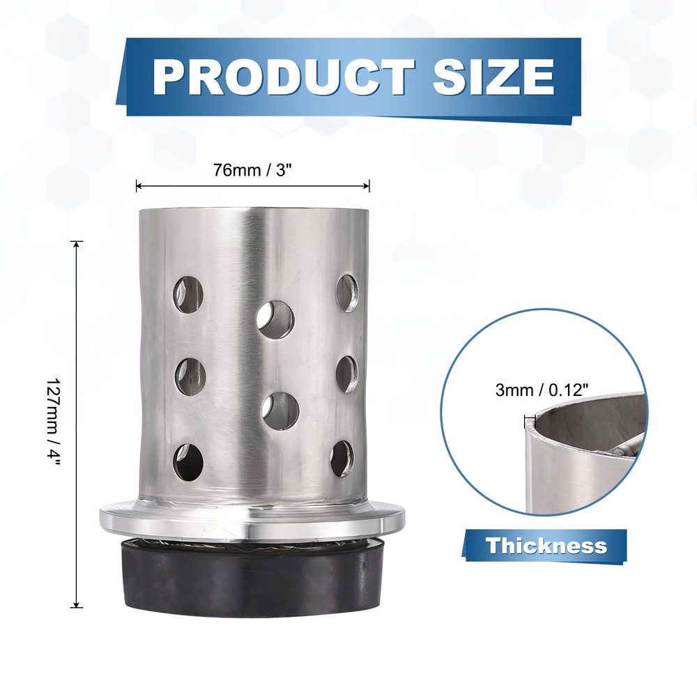 3" x 5" Perforated Casting Flask Vacuum Casting Wall Flanged with Base