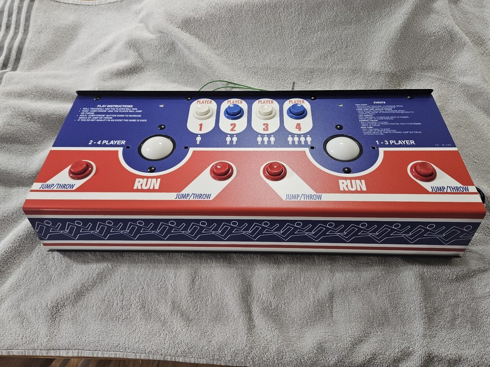 TRACK & FIELD (TRACKBALL) Control panel - with FREE CAB!