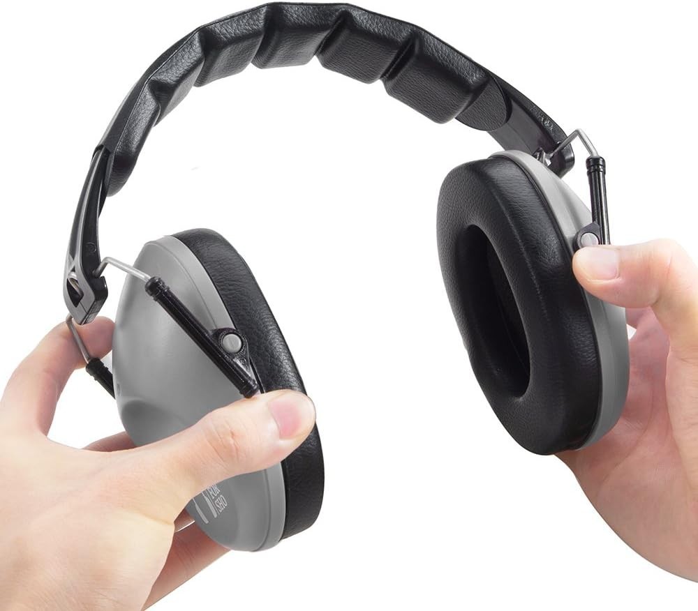 High-Performance 34 dB NRR Ear Muffs - Adjustable, Foldable & Travel-Friendly
