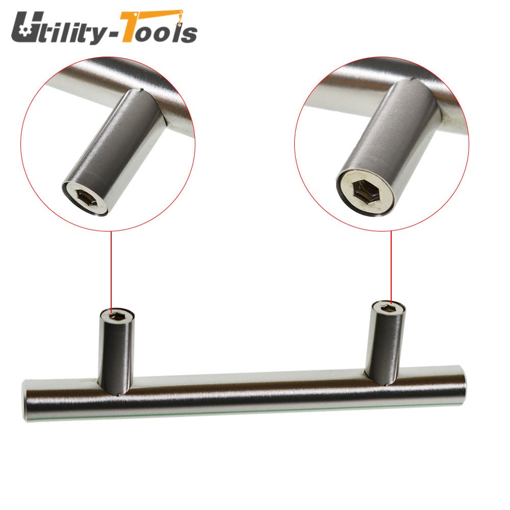 30 × 6'' Cabinet Pulls Brushed Nickel Stainless Steel Kitchen Cupboard Handle
