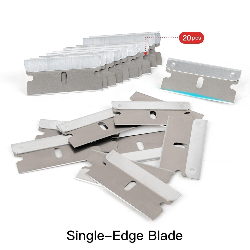 Long Handle Scraper Tool Kit includes 2 Pcs Razor Blade Scraper and 20 PCS 1....