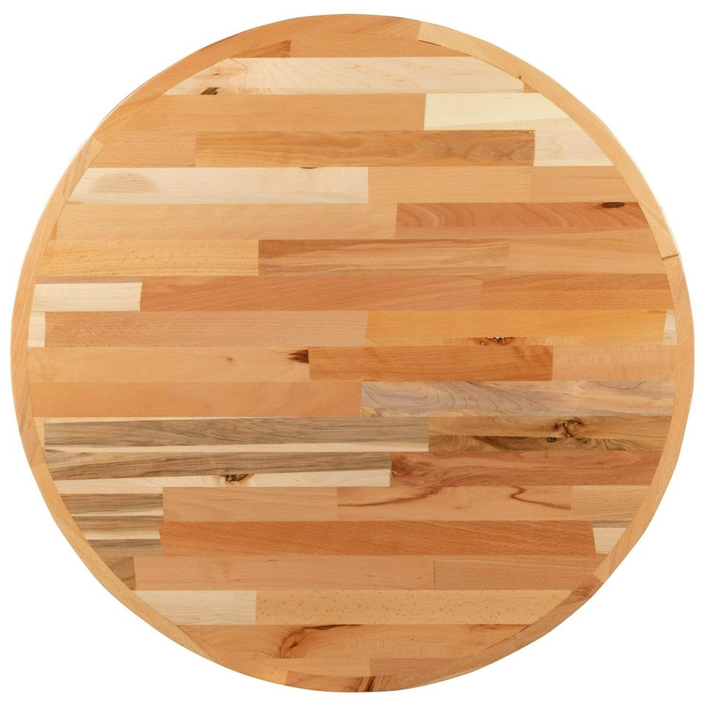 Round Butcher Block Style Table Top - Restaurant Table Top