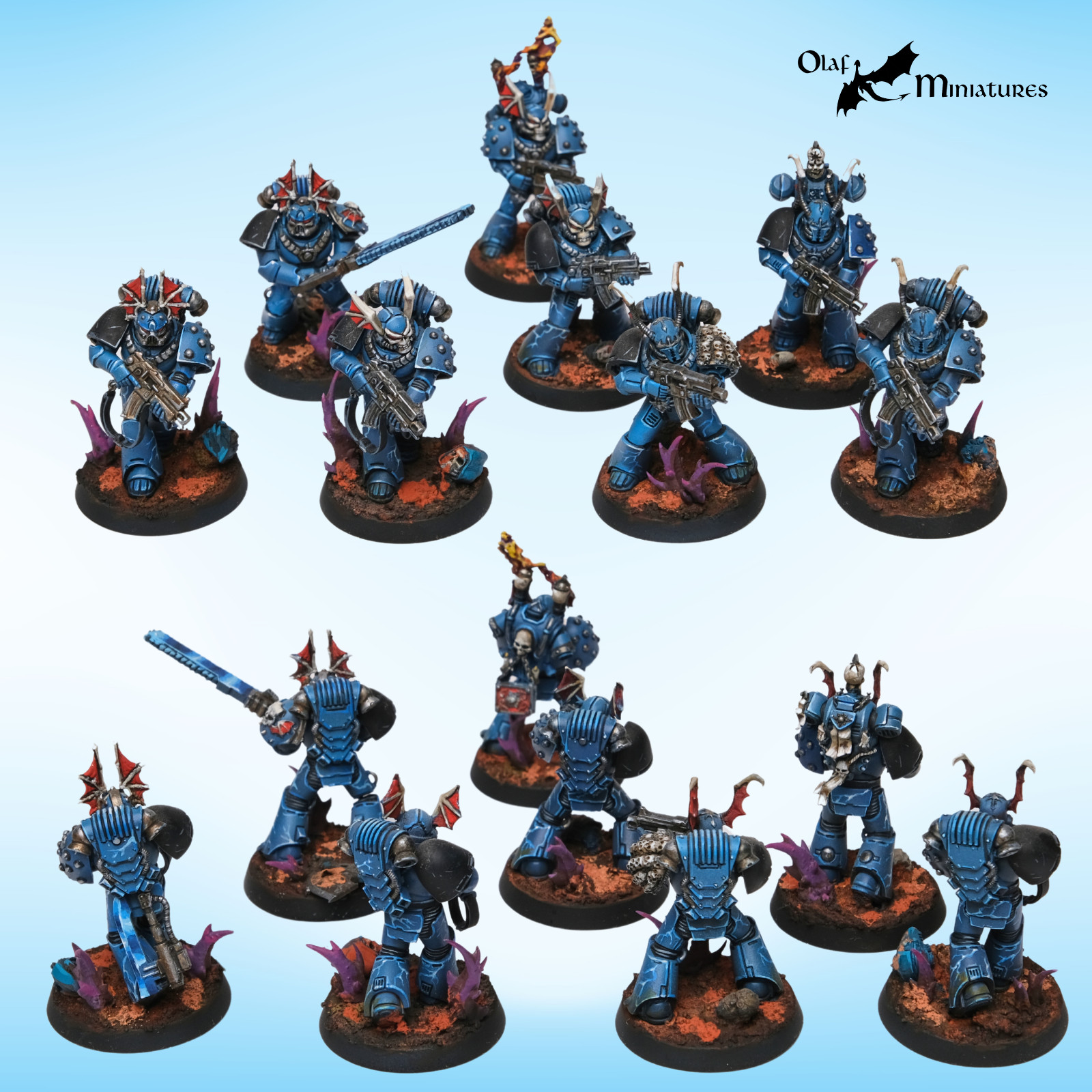 Horus Heresy Night Lords army 30k - highly converted, studio painted