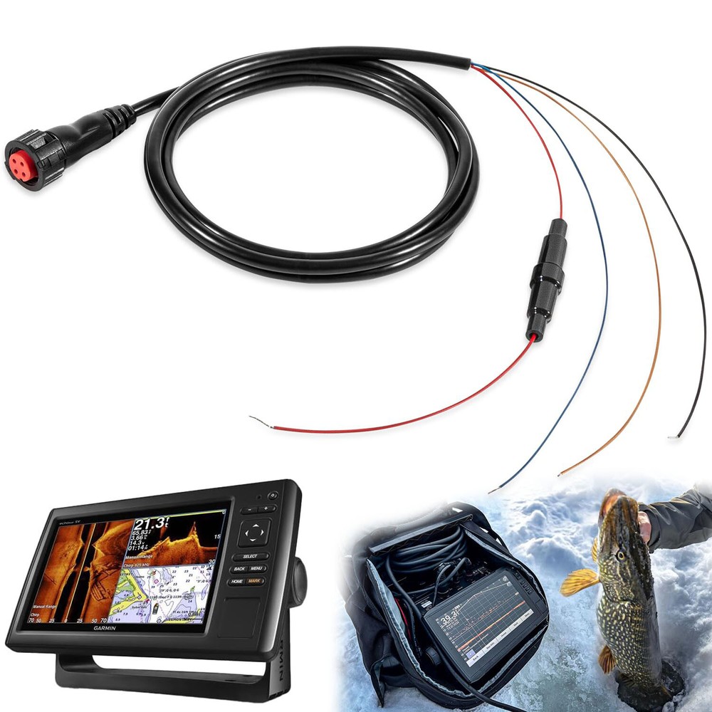 010-12445-00 Power,Data Cable Threaded 4-Pin for Garmin Transducers echoMAP