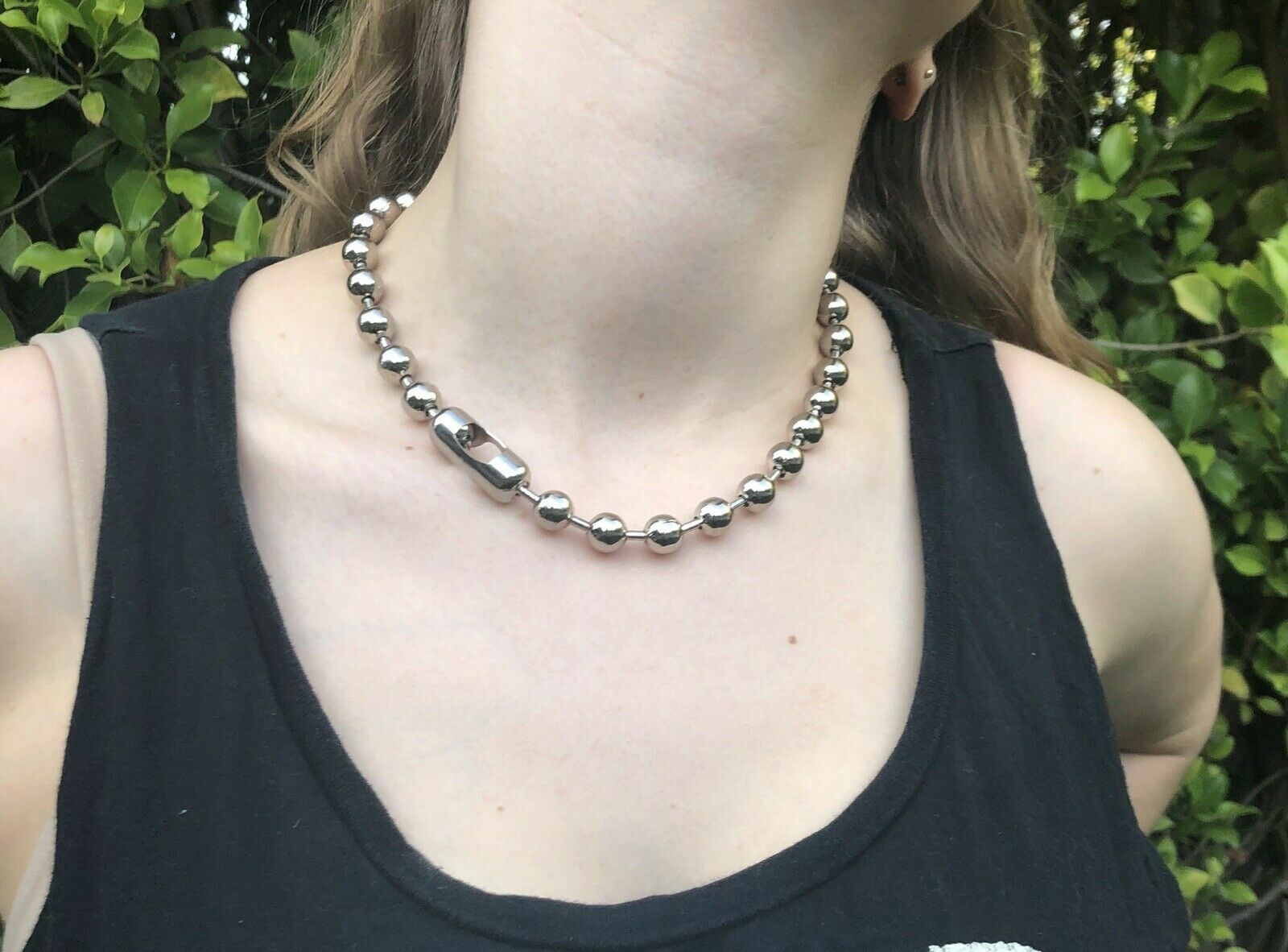 12mm #30 Steel BALL CHAIN NECKLACE or Bracelet Goth Punk 1/2" BEADS Pick Length