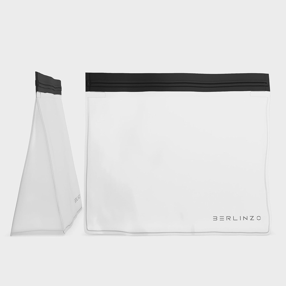BERLINZO Reusable Ice Storage Bag - Freezer Safe Leak 2-pack, Clear - 2 Pack