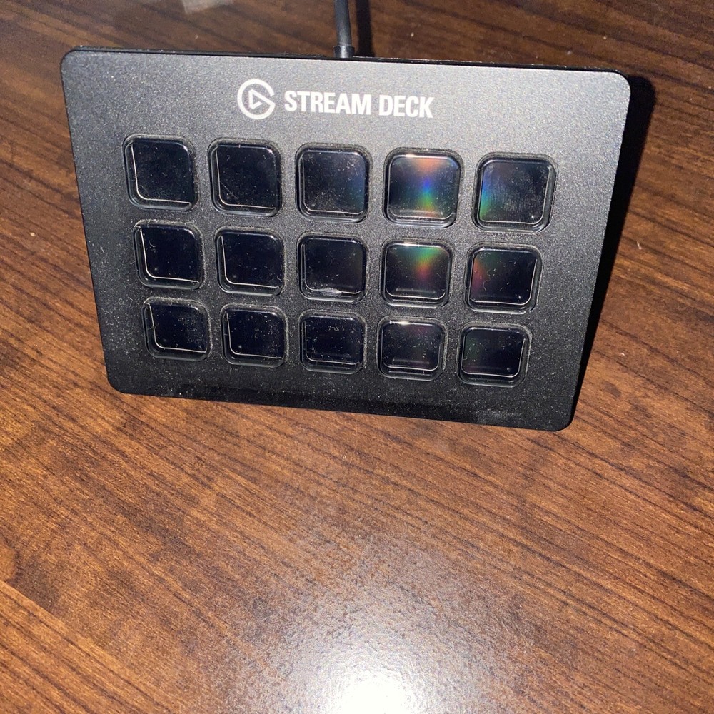 Stand for Stream Deck (15-Key) 3D Printed Holder Thick Sturdy Black Angle