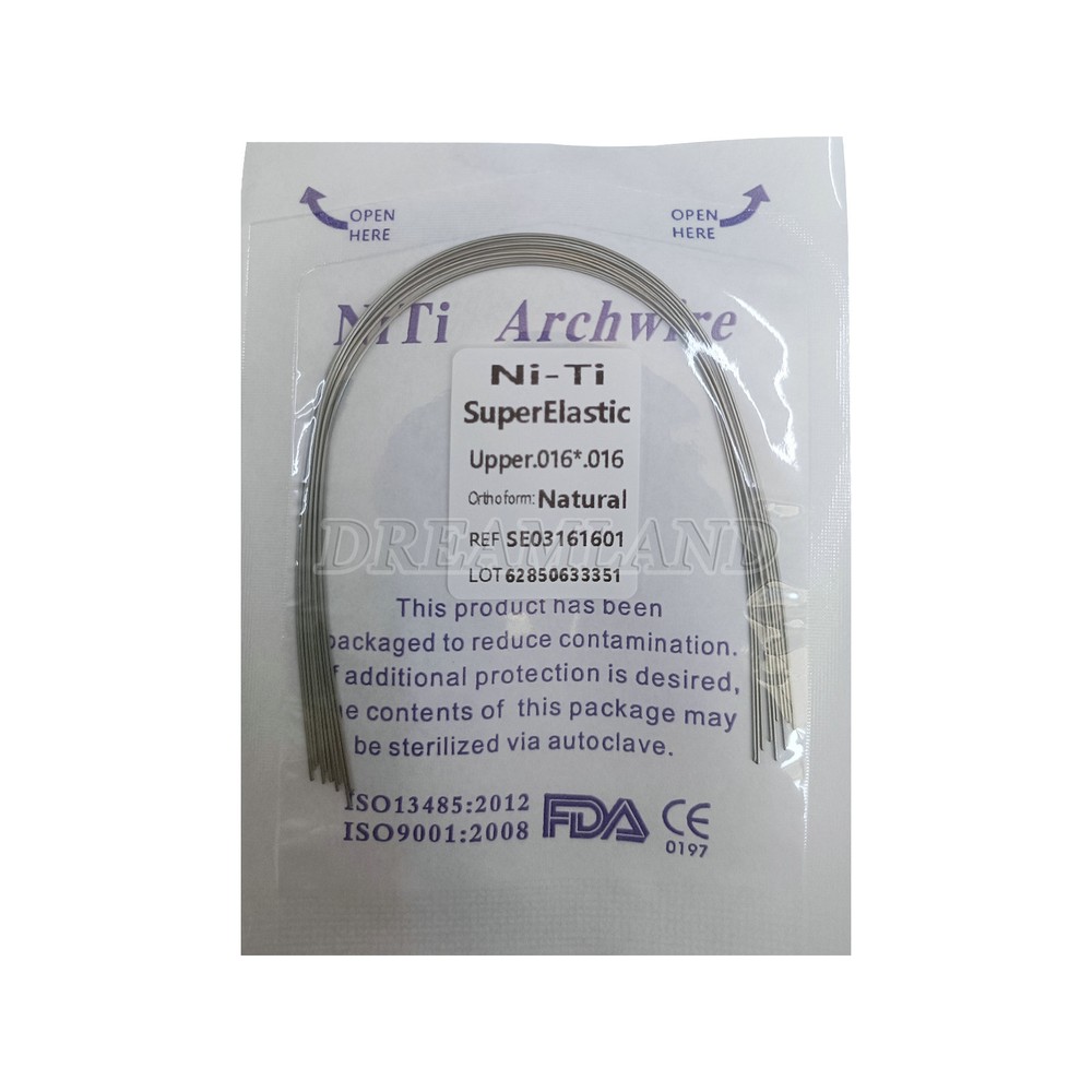 10pcs Dental Orthodontic Arch Wire Rectangular Niti Super Elastic Upper/Lower