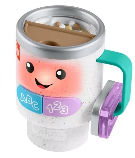 Fisher-Price Laugh & Learn Wake Coffee Mug Interactive Sounds 🔥 New !