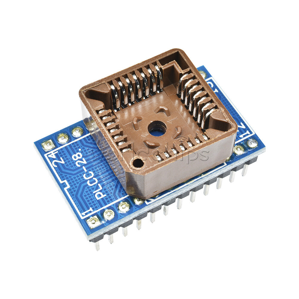PLCC28 to DIP24 Programmer Adapter Socket IC Test Socket Universal Converter New