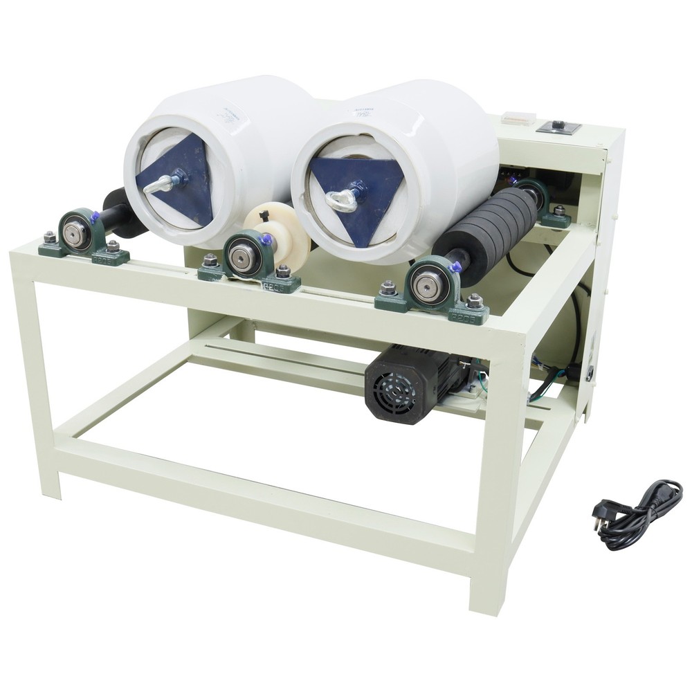 Ceramic Grinding Machine Horizontal Ceramic Ball Mill 220V 5L*2 Ceramic Mill Jar