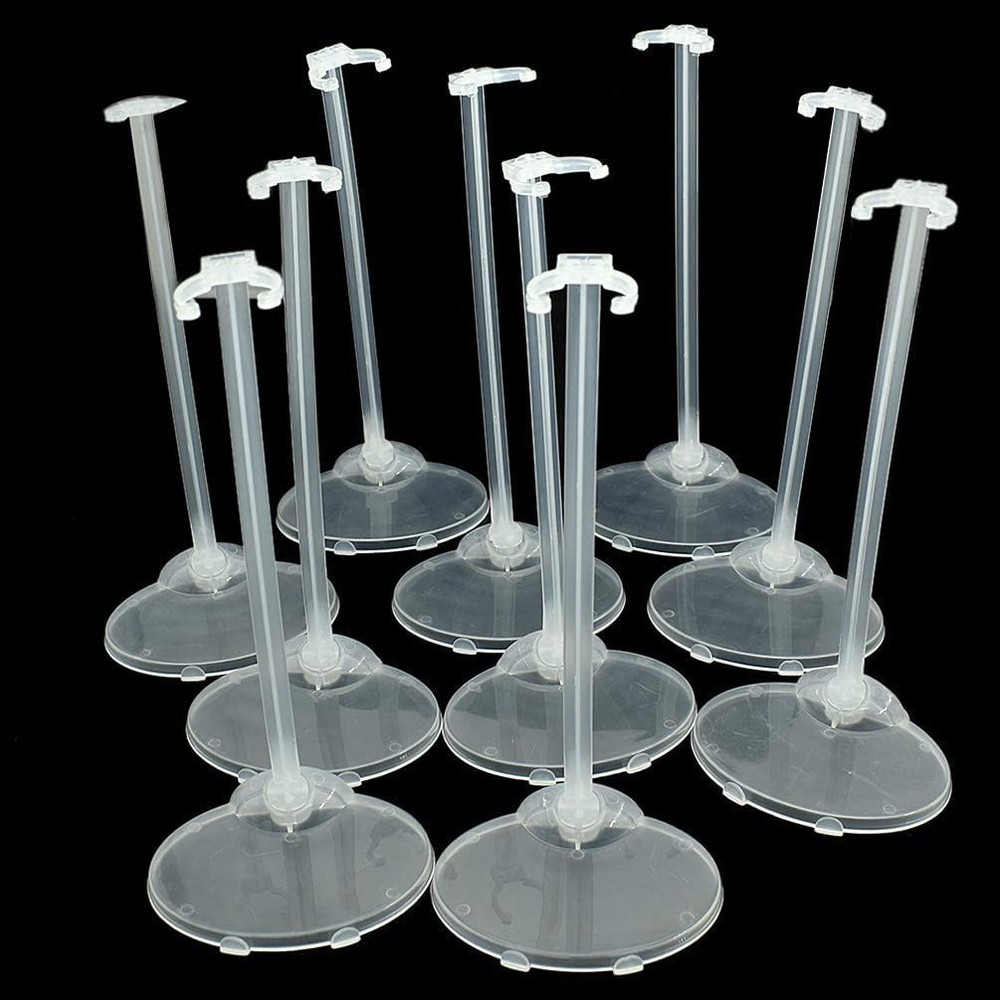 Qlychee 10pcs Transparent Stand Support for Dolls 8.5 inches,
