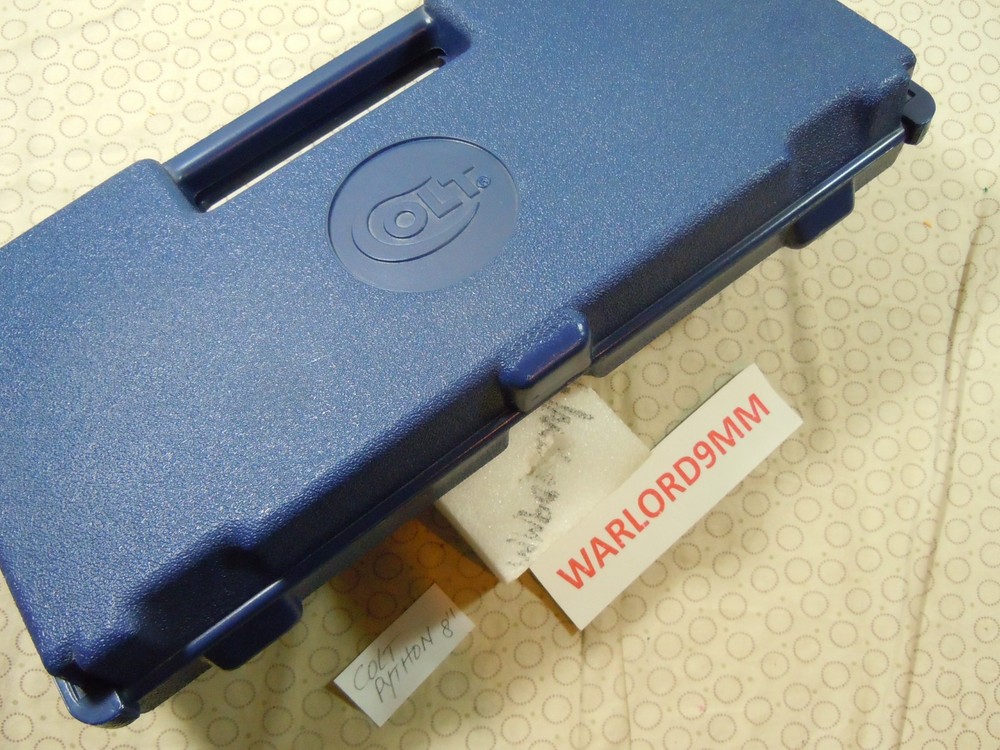 COLT PYTHON MOLDED FACTORY BLUE HARD CASE - 8 INCH..