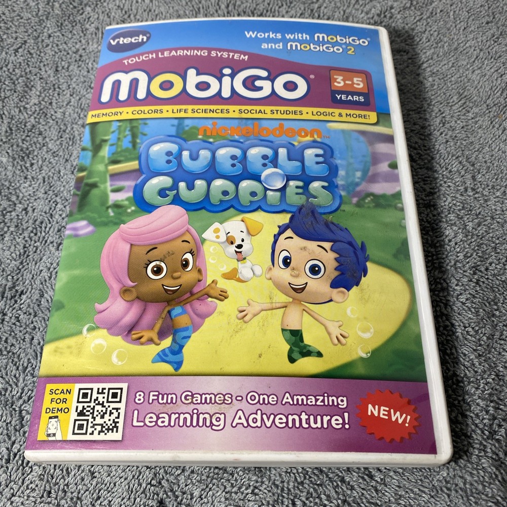 VTECH MOBIGO: NICKELODEON BUBBLE GUPPIES INTERACTIVE LEARNING GAME 3-5 YR