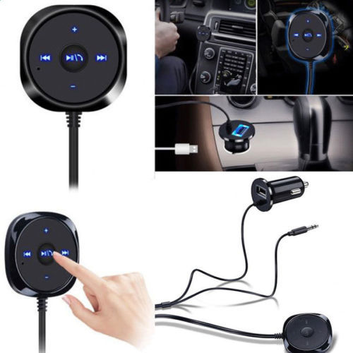 Bluetooth Wireless Music Audio Receiver Adapter To Car Aux In FM Speaker iPhone
