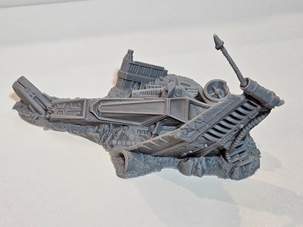 Crashed spaceship crashed fighter craft rocky terrain crashed spaceship 005