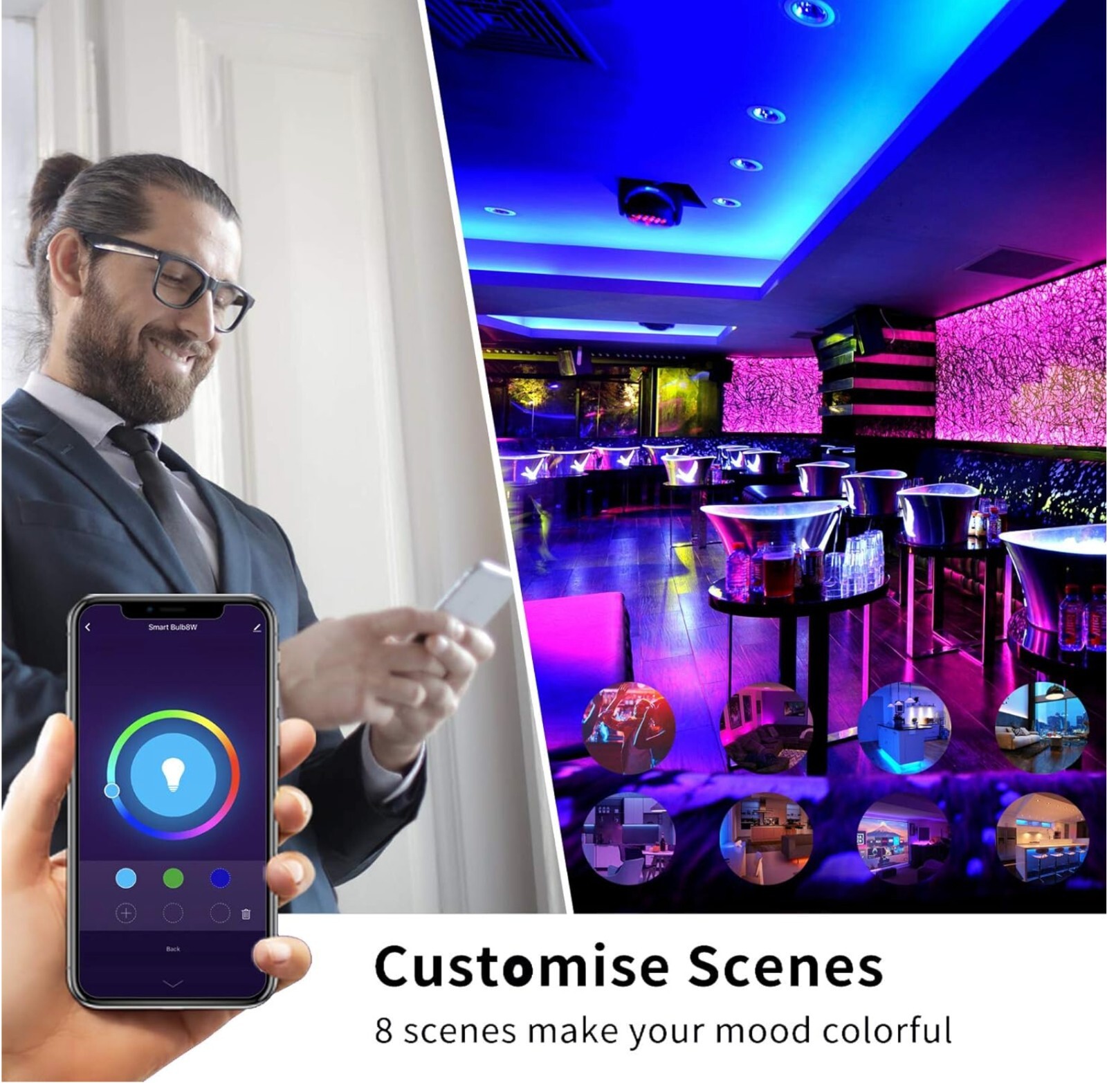 4PACK Avatar Controls Smart WiFi LED Light Bulb Google Alexa Dimmable BR30 E26