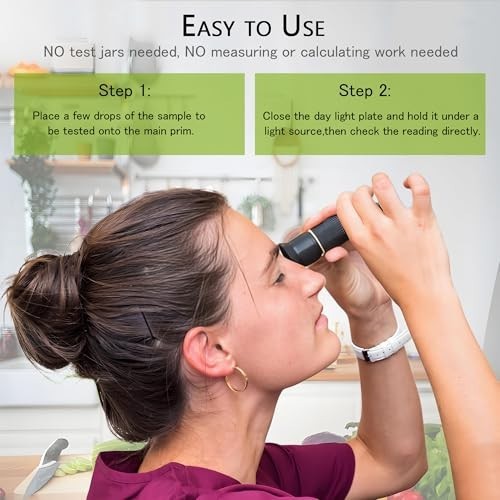 Handheld Alcohol Refractometer 0-80% Tester for Spirits, Whiskey, Brandy & Ethan