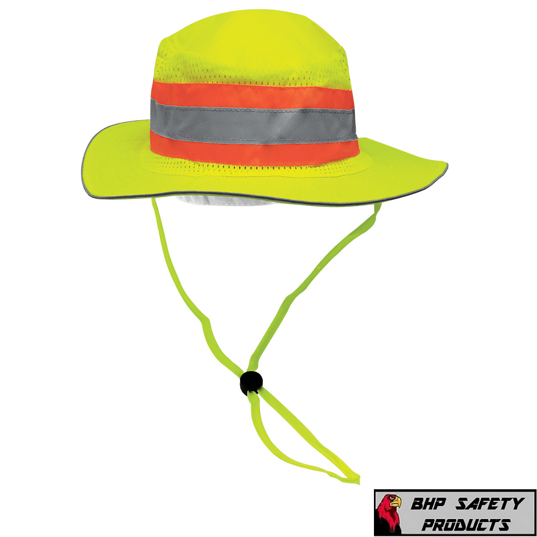Hi Vis Reflective Sun Safety Working Boonie Hats Ventiation Bucket Cap