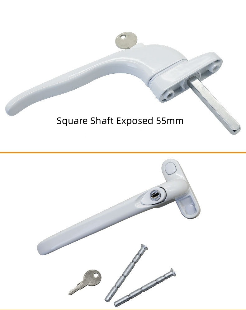 Universal Window Handle Multi-Spindle Inline PVC Outward-Opening Windows