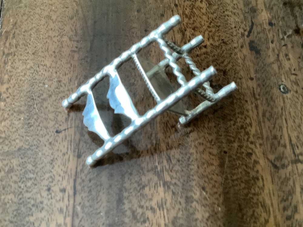 ANTIQUE NOVELTY SILVER MINIATURE CHAIRS