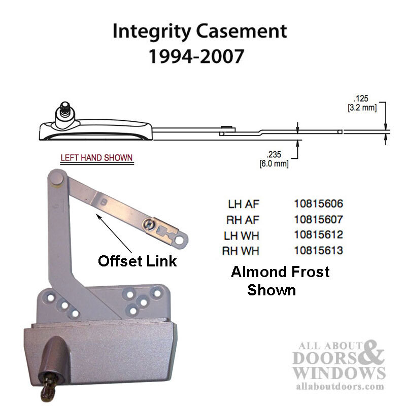 Marvin Window Operator For Casement Windows Right Handed Integrity Operator