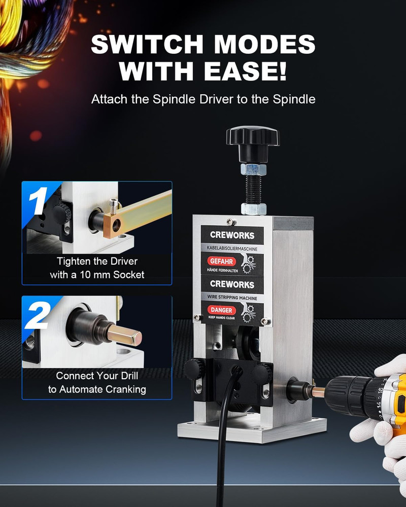 Manual Wire Stripper Machine, 0.06"-1" Wire Stripping Machine, Wire Stripping To