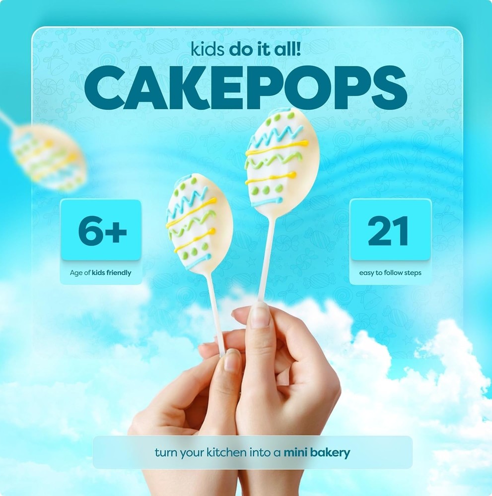 Educational Baking Set for Kids - Vanilla Cake Pops DIY Kit