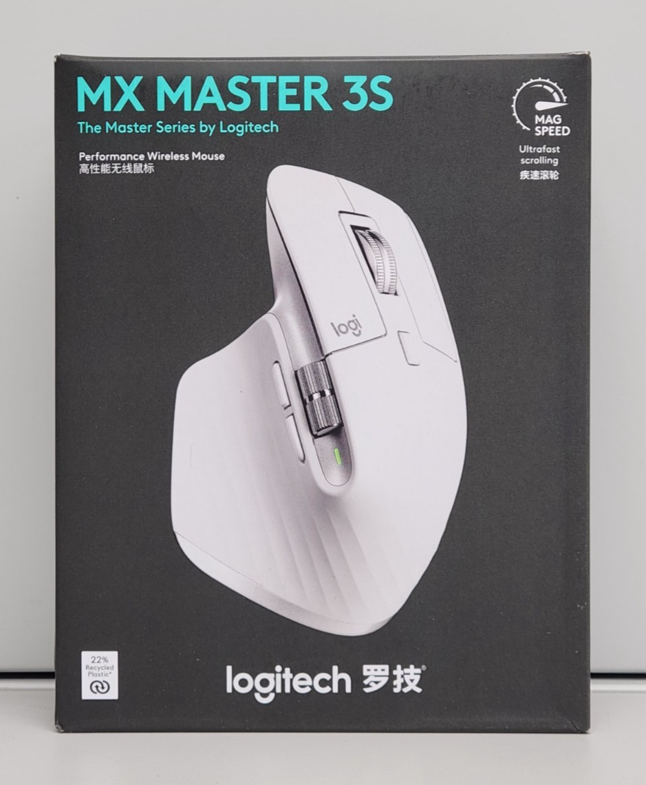 Logitech MX Master 3S Wireless Mouse 8K DPI USB-C Bluetooth White, NEW SEALED