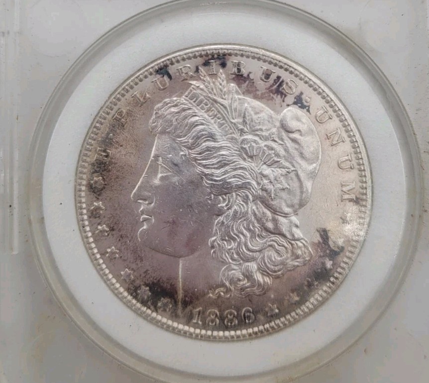 1886 Morgan Silver Dollar – Mint State – 90% Silver – Encapsulated