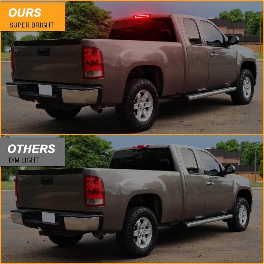 High Mount 3rd Brake Stop Light Compatible with 2007-2013 Chevy Silverado