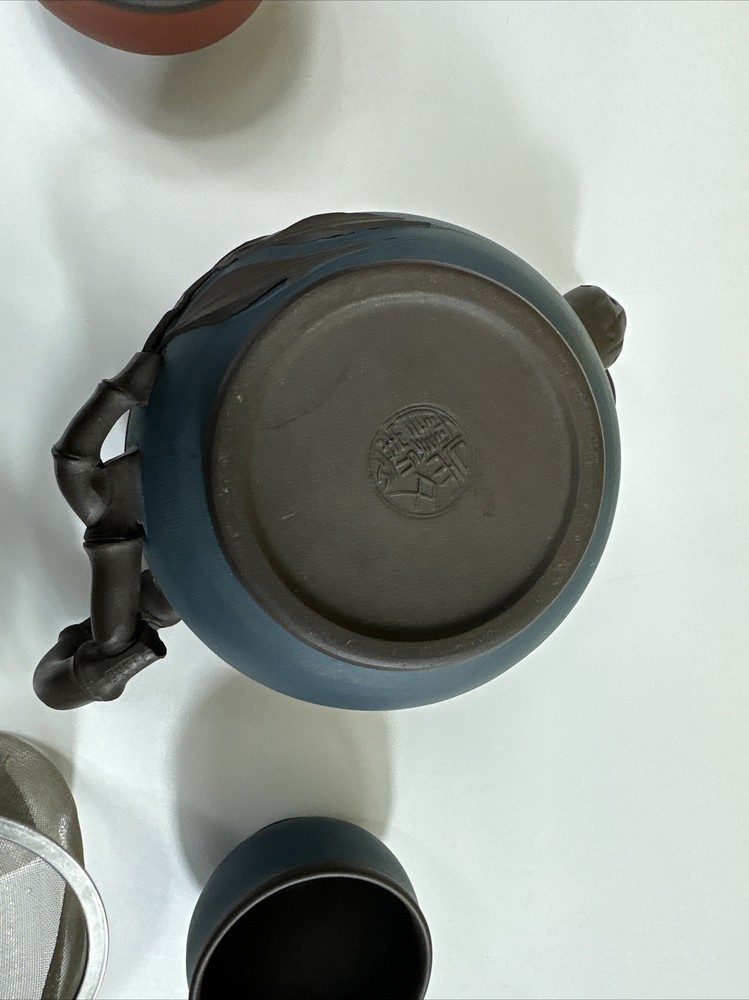 VTG Art Pottery Tea filter and 2 Cups