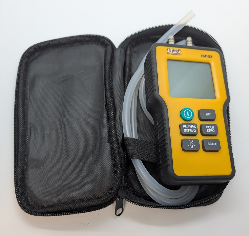 UEI EM152 Dual Differential Digital Manometer W/ Case!