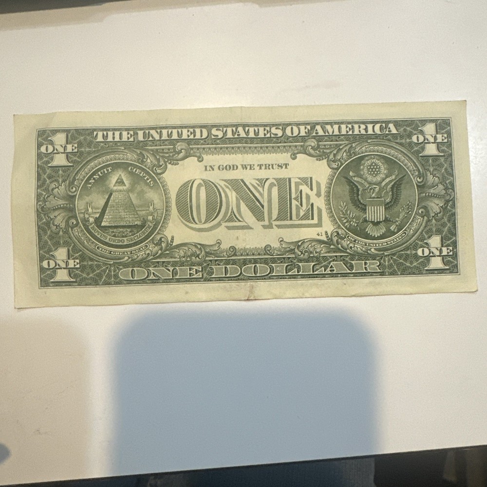 2017 $1 Dollar Bill Star Note, Miscut Cut Error and Low Serial Number