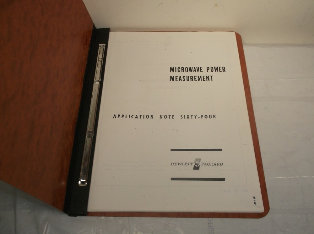 HP MICROWAVE POWER MEASUREMENT APPLICATION NOTE 64 TECHNICAL MANUAL 64