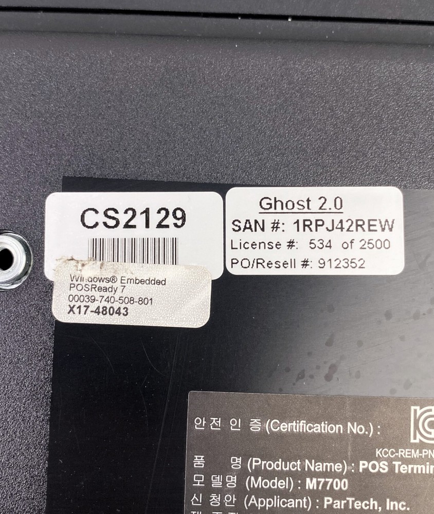 ParTech Par M7700 Touch Screen AiO POS EverServ System Terminal Computer