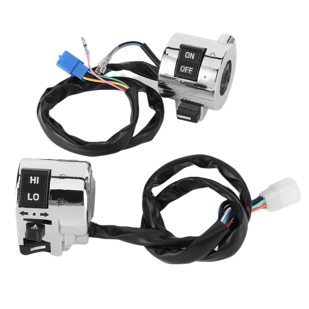 Pair Motorcycle Handlebar Switch Control Button For Turn Signal Headlight Ho SU2