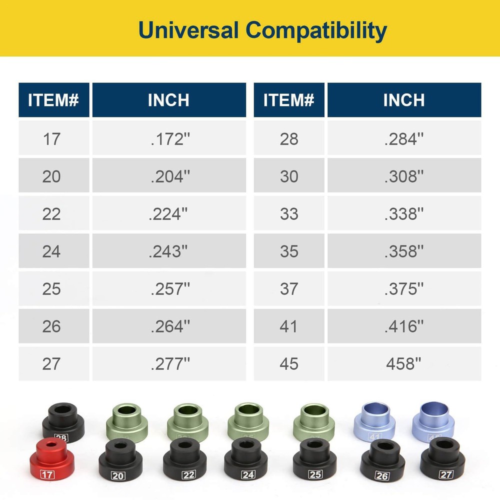 Bullet Comparator Kit Headspace Gauge For Reloading With 14 Inserts Aluminum