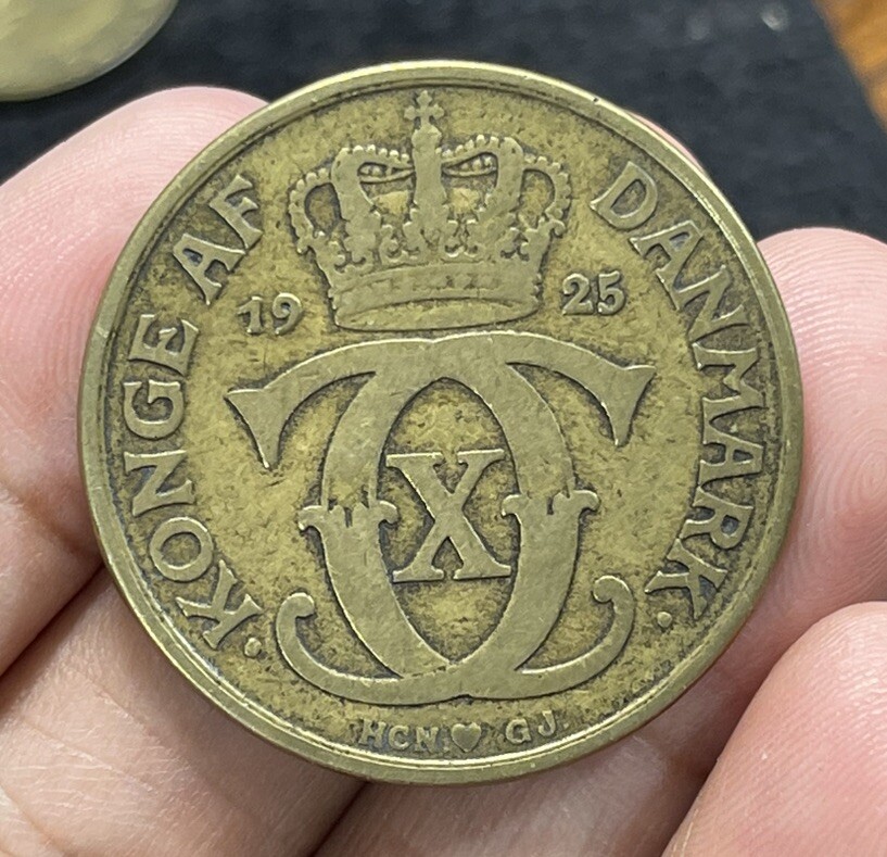 1925 Denmark 2 Kroner Coin