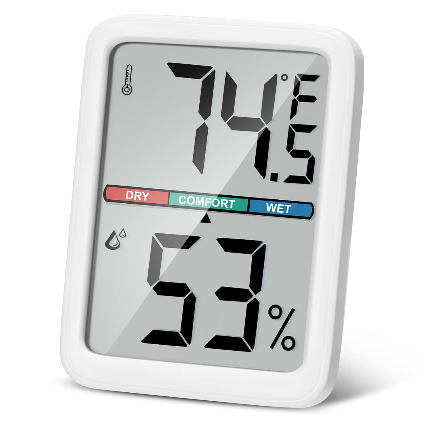 Digital Thermometer Hygrometer, Large LCD Screen Room Thermometer...