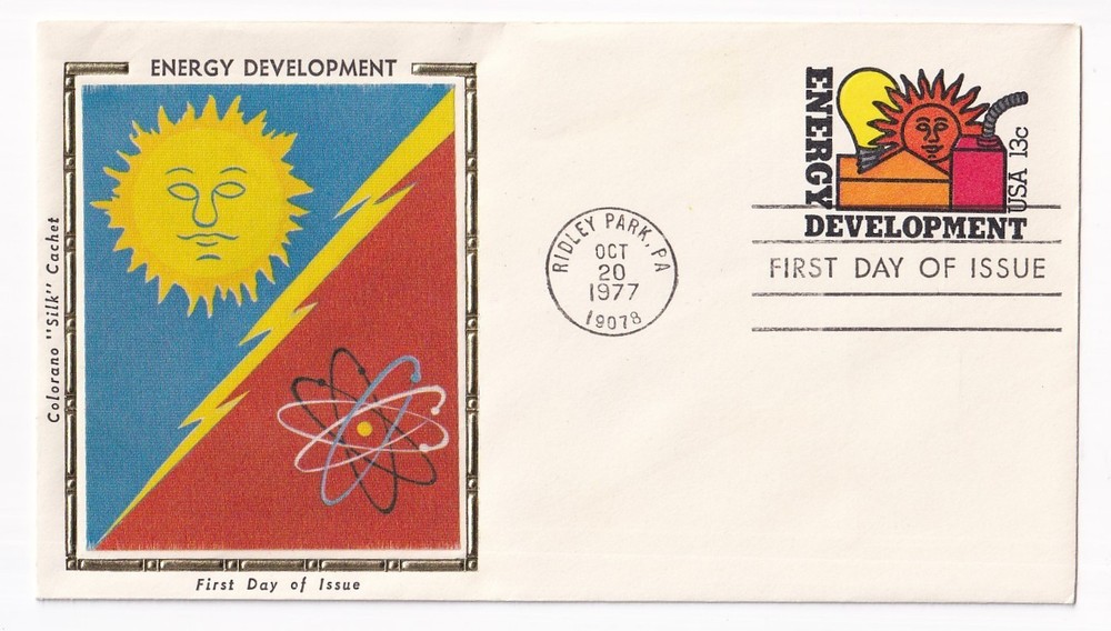 STAMP US SCOTT 1724 "Energy Development" 13 CENT 1977 FDC - A