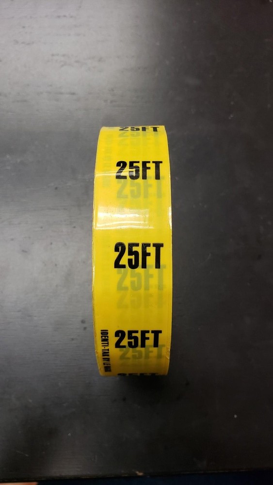Cable Length "25FT" Printed Tape
