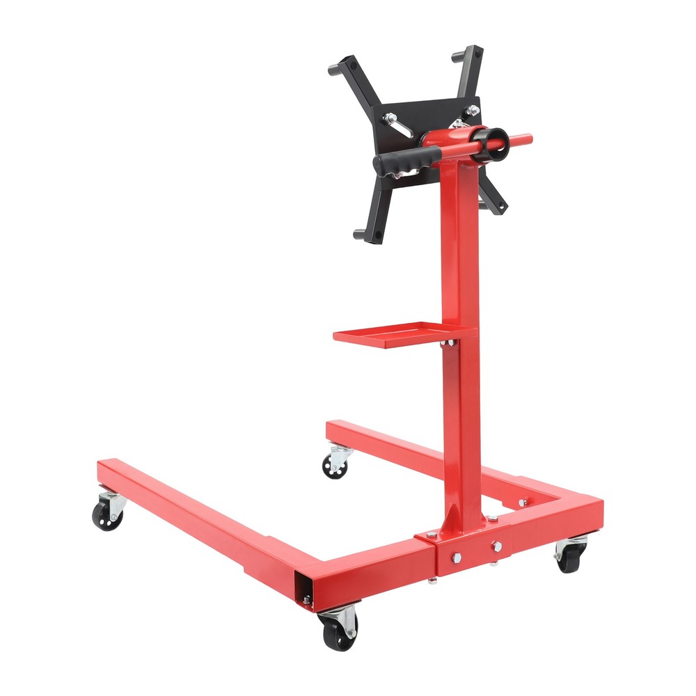 1250LBS Engine Stand Vehicle Engine Block Stand with 360° Rotating Head 4 Wheels