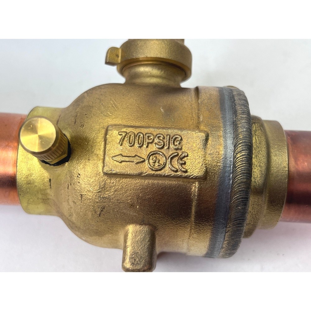 KeepRite Ref 48 Bar 158BVT Refrigeration Ball Valve 700PSIG Copper